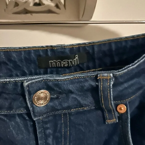 Mavi Victoria Solid Deep Wide Leg Jeans - Picture 4 of 10